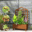 Wooden Garden Planters with Trellis for Vine Climbing Plants Brown