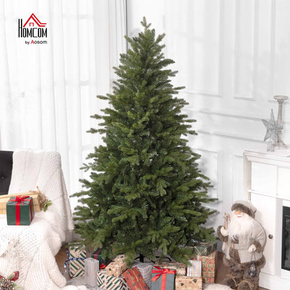6 Ft Artificial Christmas Tree with Metal Base, Hinged Branches