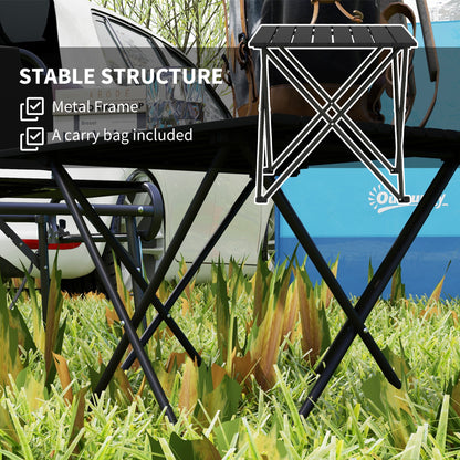 Folding Camping Table for Outdoor Camping, Picnic, Hiking, Black