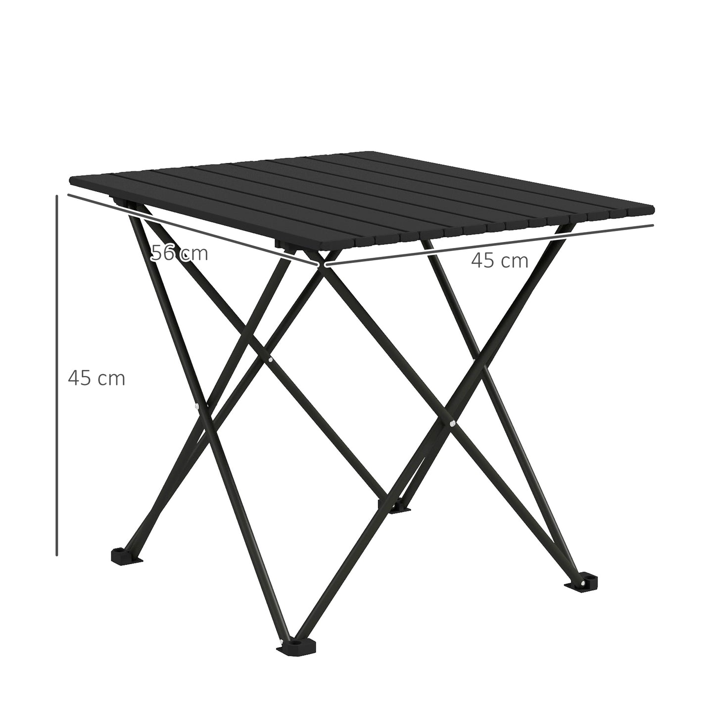 Folding Camping Table for Outdoor Camping, Picnic, Hiking, Black