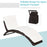 Garden Patio Rattan Wicker Folding Sun Lounger Recliner Bed Chair with Cushion for Outdoor, Mixed Brown, White