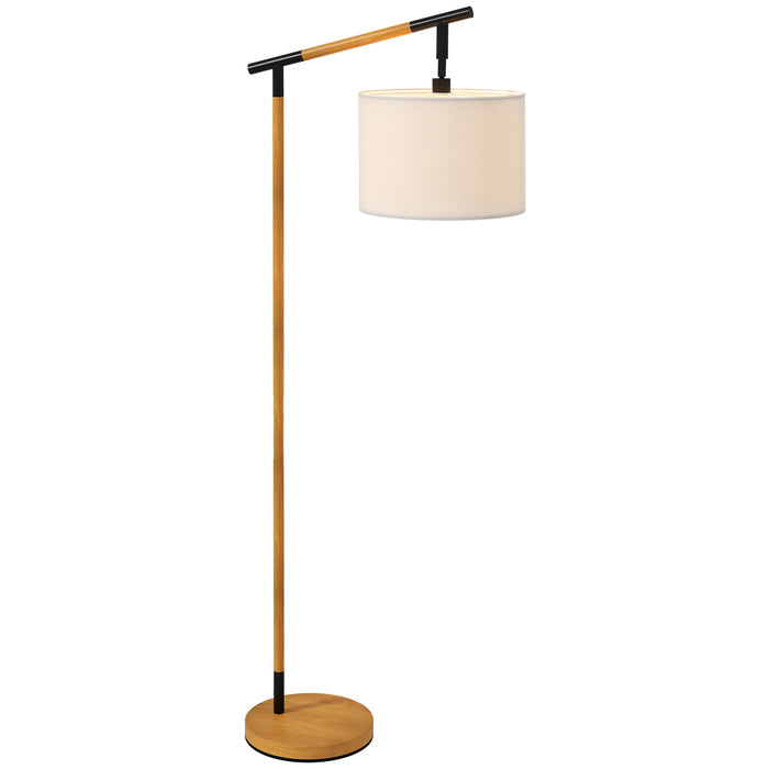 Modern Floor Lamp with 350¬∞ Rotating Lampshade, for Living Room and Bedroom, LED Bulb Included, Brown