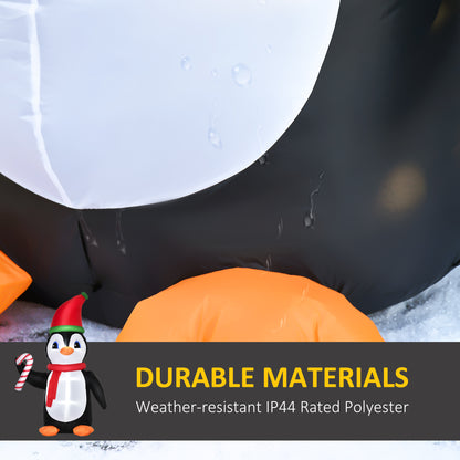 8ft Lighted Inflatable Christmas Penguin w/ Candy Cane for Garden