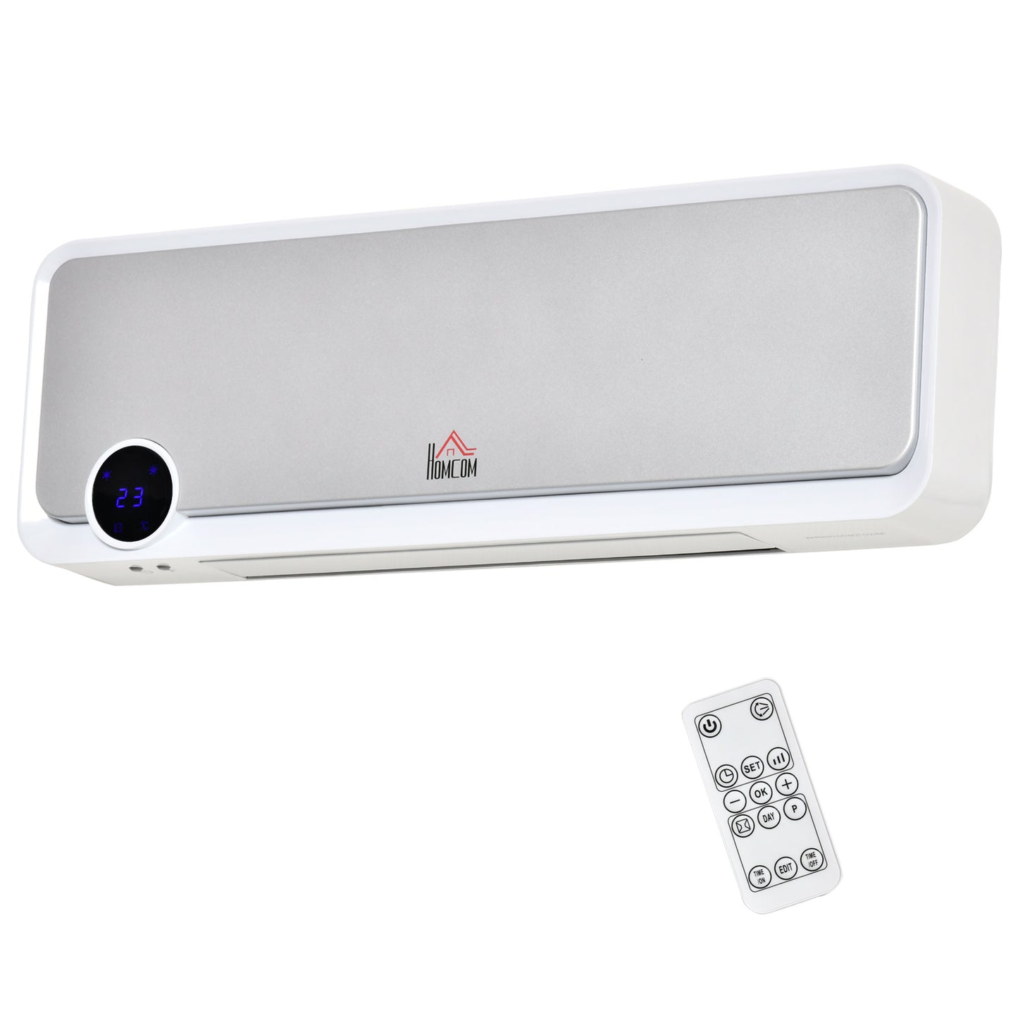 1000W/2000W Wall Downflow Heater Adjustable Temperature w/ Timer