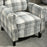 Recliner Chair for Living Room Wingback Chair with Padded Armrest Grey