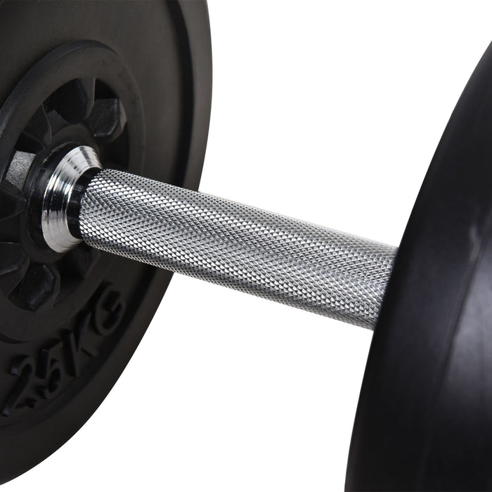 Dumbbell and Barbell Set with 65kg Adjustable Weights, for Home Gym