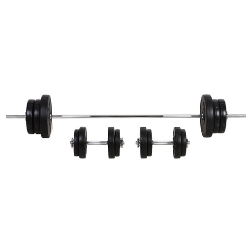 Dumbbell and Barbell Set with 65kg Adjustable Weights, for Home Gym