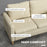 143cm 2 Seater Sofa for Living Room, Modern Fabric Couch, Loveseat Sofa Settee with Wood Legs and 2 Pockets for Bedroom and Home Office, Beige