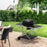 Charcoal Grill Trolley Barbecue Grill W/ Wheels