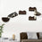 4PCs Wall Mounted Cat Tree Cat Wall Shelves W/ Scratching Post Dark Brown