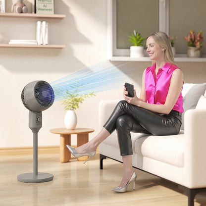 9" Pedestal Cooling Fan with Adjustable Speed, Grey