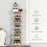 7 Tier Shoe Rack Organizer Storage Shelf Wooden Display Cabinet for Entryway Living Room Bedroom Oak