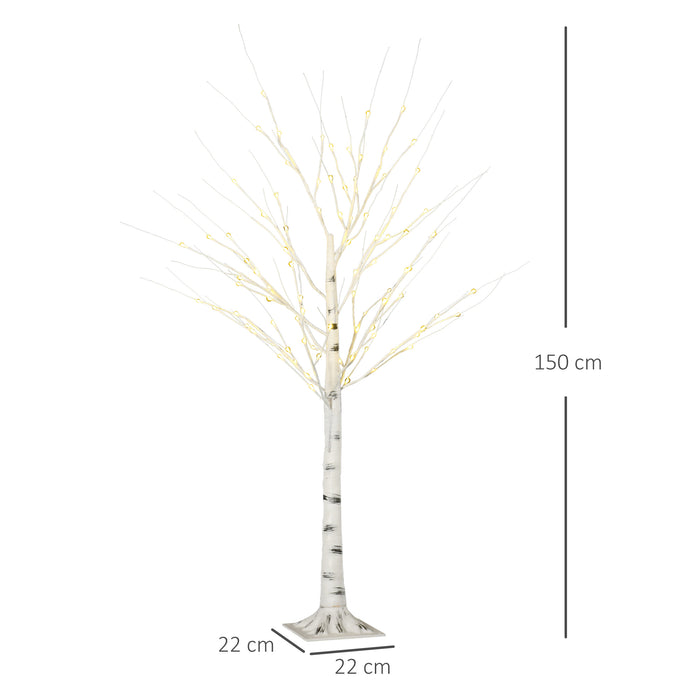 5ft Artificial White Birch Tree Light w/ 96 Warm White Pre-Lit LED Light