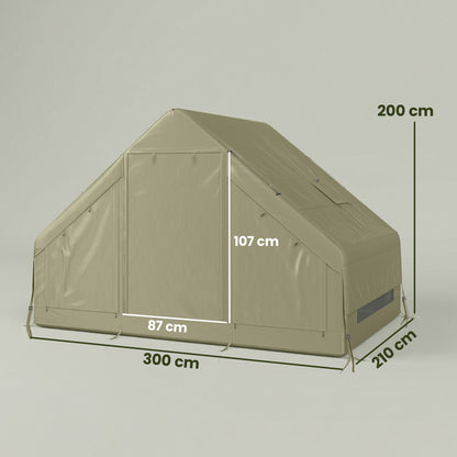 Inflatable Camping Tent with Pump, 2-4 Person Glamping Tent