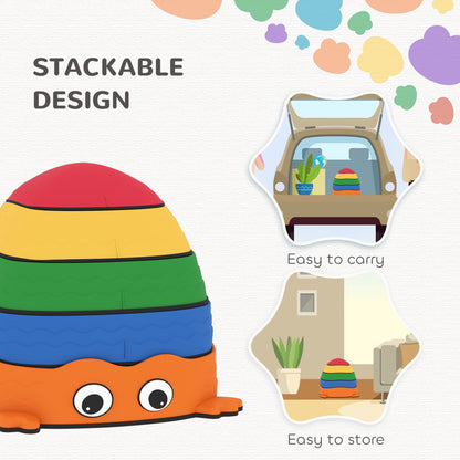 5PCS Kids Stepping Stones, Frog-Shaped Balance Stepping Stones