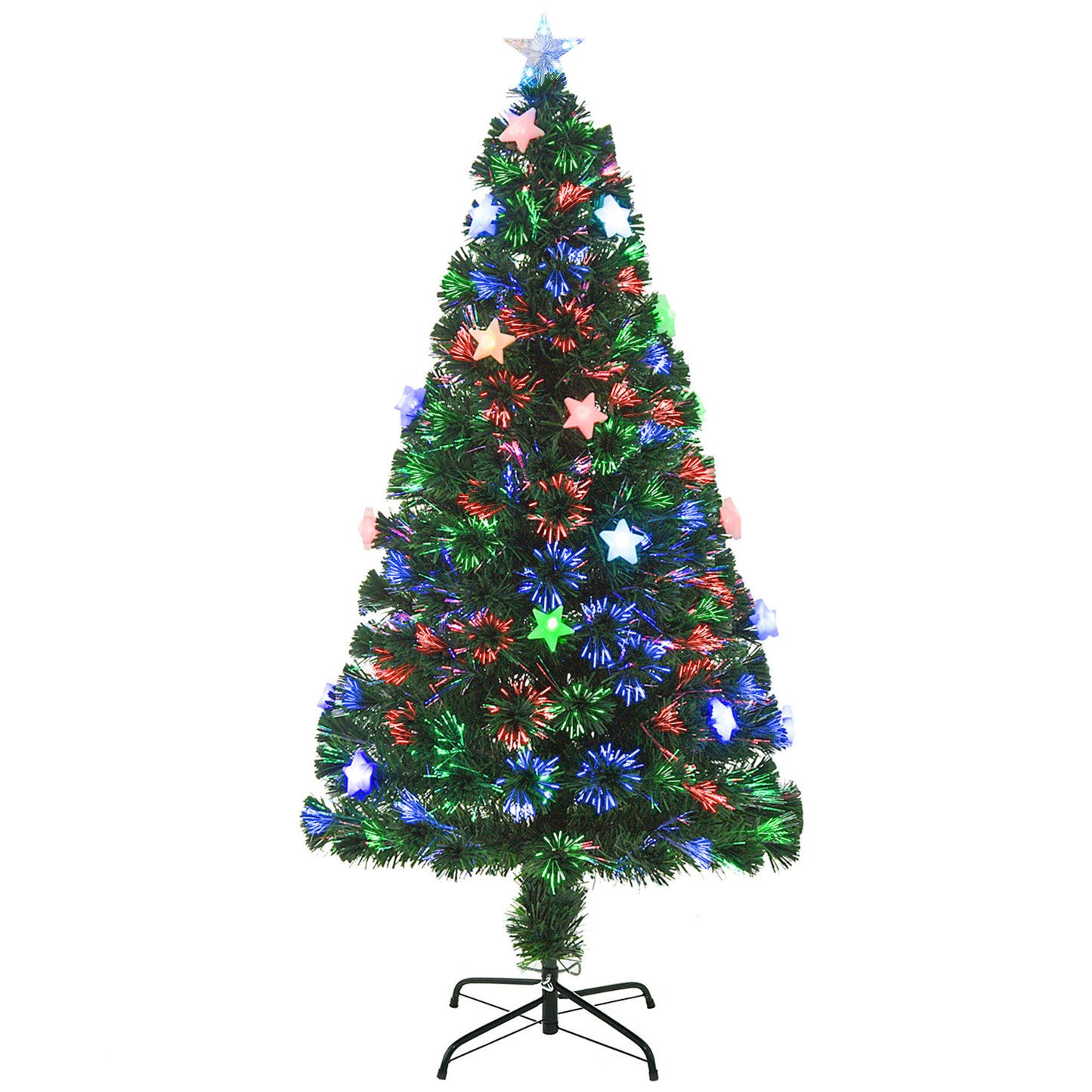 5FT Prelit Artificial Christmas Tree Fibre Optic LED Light Decoration