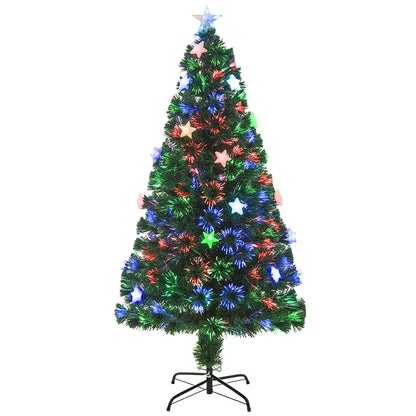5FT Prelit Artificial Christmas Tree Fibre Optic LED Light Decoration