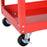 DURHAND 3-Tier Tool Trolley Cart Storage Shelf Roller Cabinet DIY Box Garage Workshop with Drawer Red