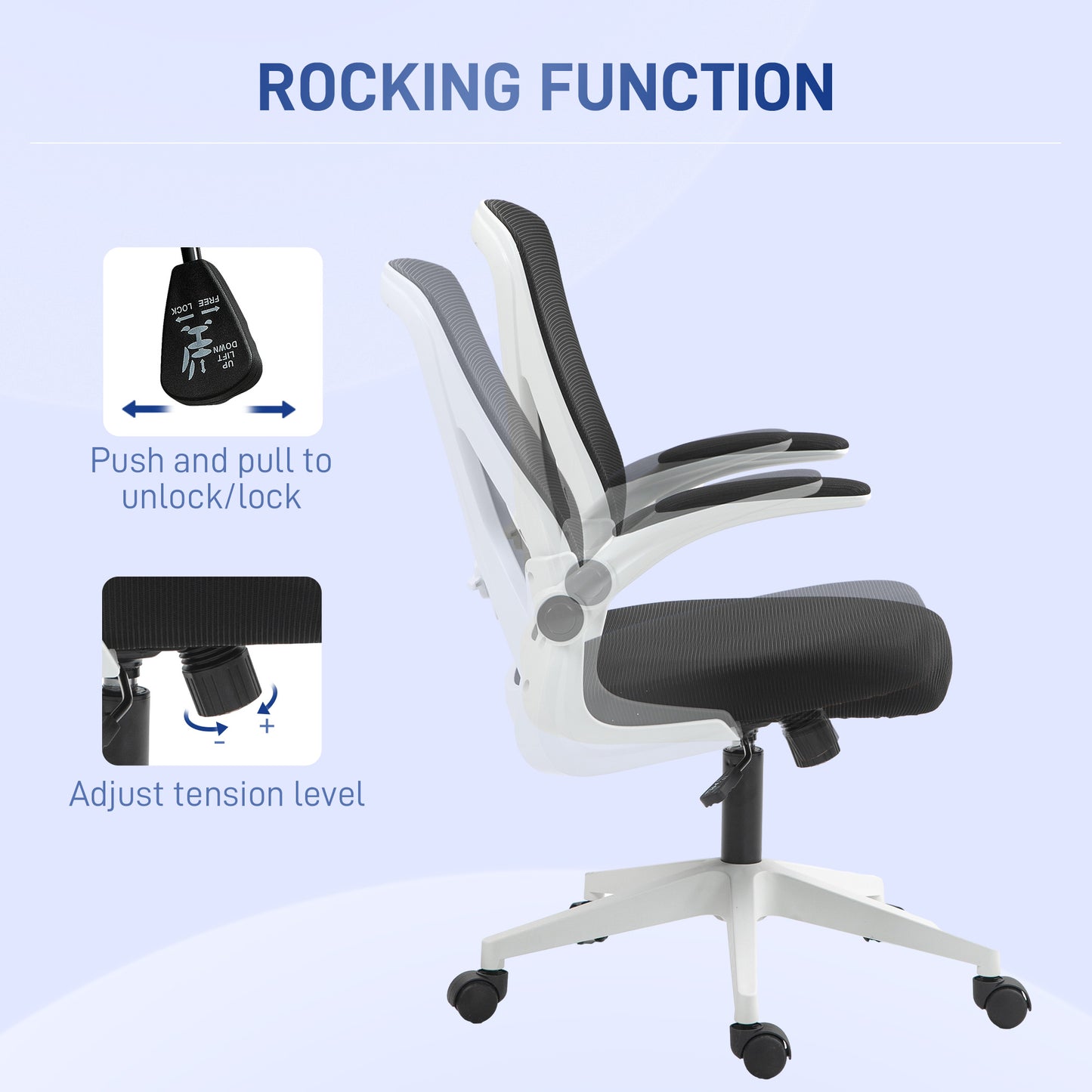 Mesh Office Chair Computer Chair with Swivel Wheels for Home Office