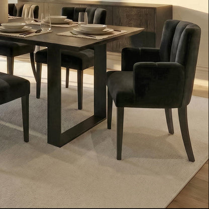 Hatfield Carver Chair - Black Velvet