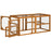 Wooden Chicken Coop with Perches, Doors, Combinable Design, for 2-4 Chickens - Natural Wood Colour