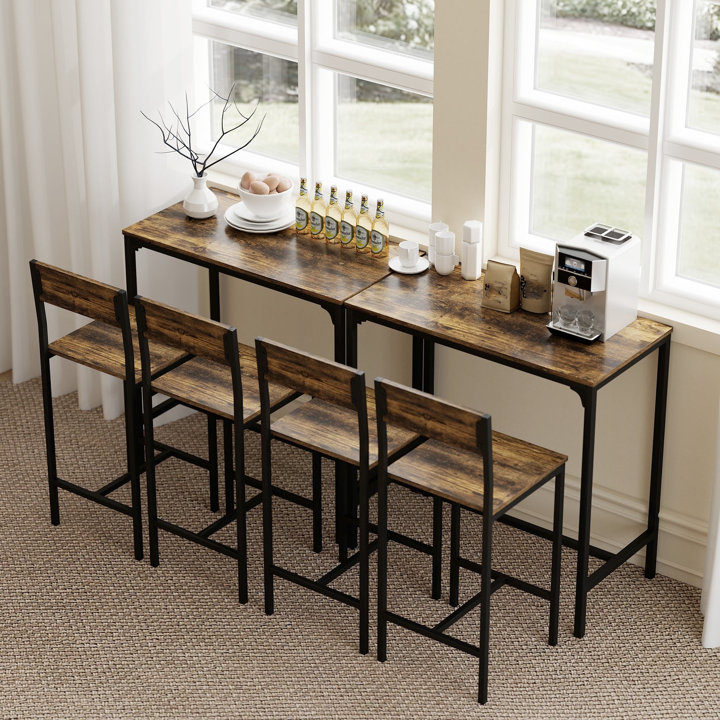 Pet-Friendly Leather Recliner Computer Chair with Footrest, Black