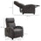 Recliner Sofa Massage Chair PU Leather Armcair w/ Footrest and Remote Control for Living Room, Bedroom, Home Theater, Brown