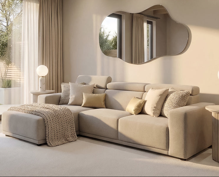 Heather Left Hand Corner Sofa - Taupe