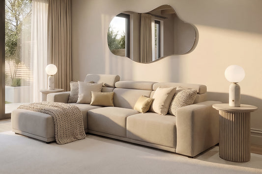 Heather Left Hand Corner Sofa - Taupe