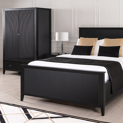 Heidi Black Wardrobe Brass/Silver