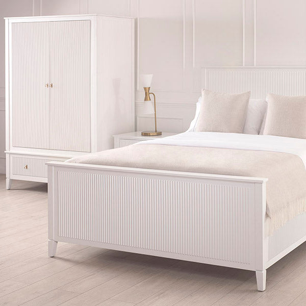 Heidi White Wardrobe Brass/Silver