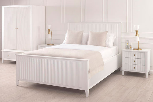 Heidi White Wardrobe Brass/Silver