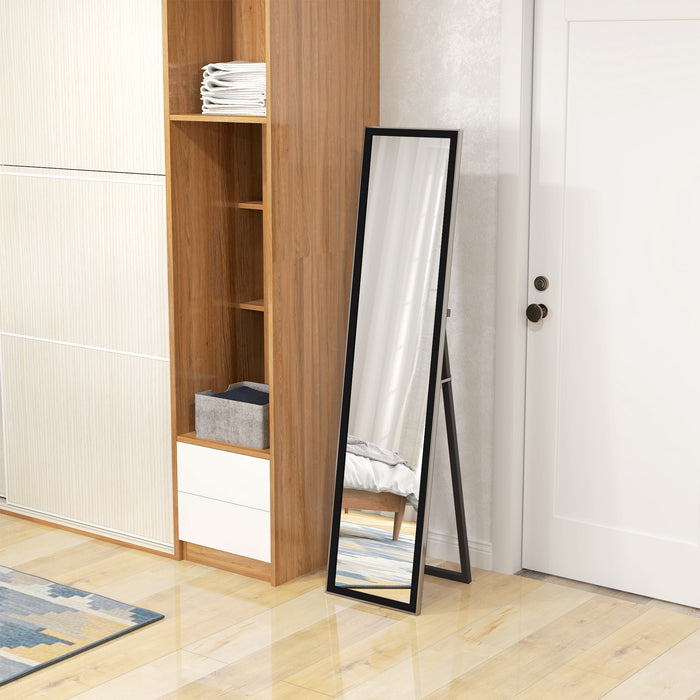 Floor Mirror Wall Mounted Leaning Standing Mirror 37 x 157cm Black