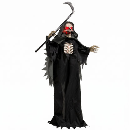 67"/170cm Life Size Animated Grim Reaper Halloween Decoration
