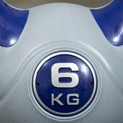 6kg Kettle Bell with Handle for Home Gym, Purple and Grey