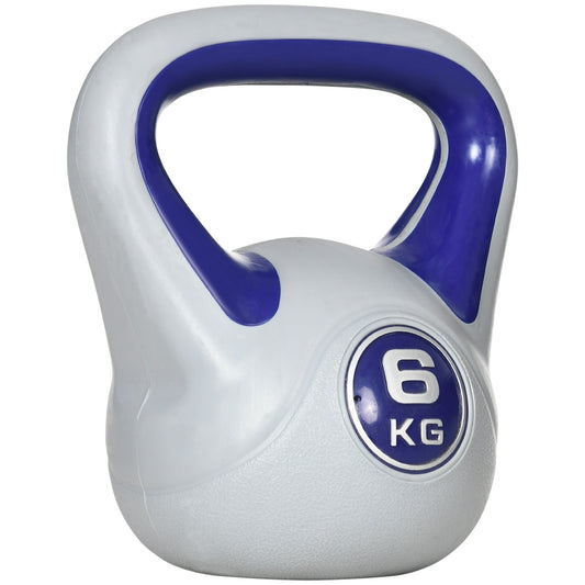 6kg Kettle Bell with Handle for Home Gym, Purple and Grey
