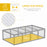 Rabbit Run Wooden Rabbit Hutch Cage 6ft with Wire Mesh, Openable Roof, Play Space for Outdoor, 181 x 100 x 48 cm, Grey