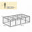 Rabbit Run Wooden Rabbit Hutch Cage 6ft with Wire Mesh, Openable Roof, Play Space for Outdoor, 181 x 100 x 48 cm, Grey