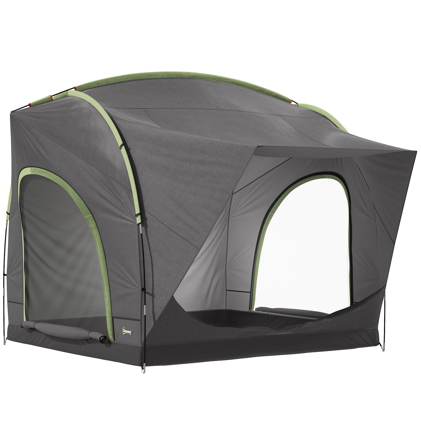 Car Tent, 3000mm Waterproof Tailgate Tent, 250 x 245 x 235 cm with Mesh Windows and Storage Bag, Quick Setup Trunk SUV Boot Shelter for Family Camping Travelling Outdoor Activities
