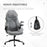 Home Office Desk Chair, Computer Chair with Flip Up Armrests, Swivel Seat and Tilt Function, Grey