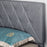 King Size Bed Frame with 5-Level Adjustable Linen Headboard