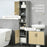 kleankin Free Standing Bathroom Cabinets, Tall Bathroom Cabinet with Door and Adjustable Shelves, 31.4x30x165cm