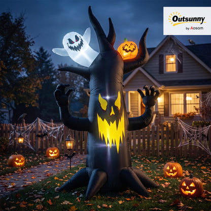 8 FT Halloween Inflatable Spooky Tree with Built-in LED Lights