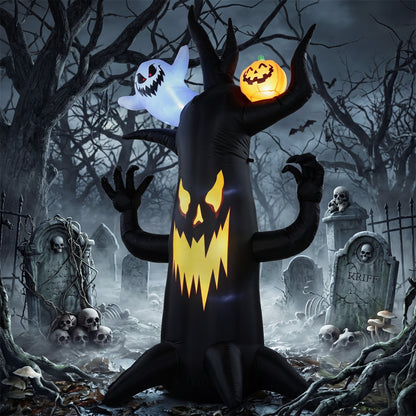 8 FT Halloween Inflatable Spooky Tree with Built-in LED Lights