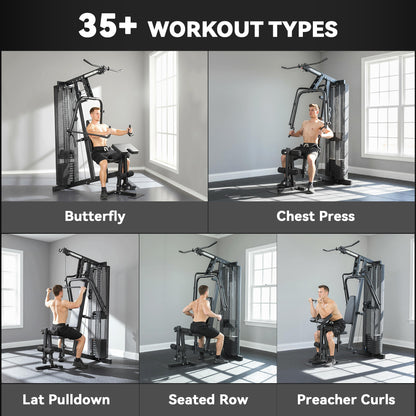 Multi Gym with Adjustable Seat & Back, 45kg Weight Stack