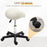 Saddle Stool Adjustable Rolling Salon Chair for Massage Spa Beauty White