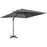 2.7 x 2.7 m Cantilever Parasol Garden Umbrella w/ Cross Base Dark Grey