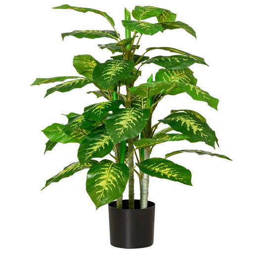 Artificial Evergreen Tree Fake Decorative Plant in Nursery Pot for Indoor Outdoor Decor, 95cm