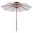 2.7m Patio Umbrella Double Tier Garden Parasol Umbrella Outdoor Sun Umbrella Sunshade Bamboo Parasol Cream White