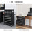 Rolling Tool Chest Lockable Roller Cabinet with with 14 Drawers Black